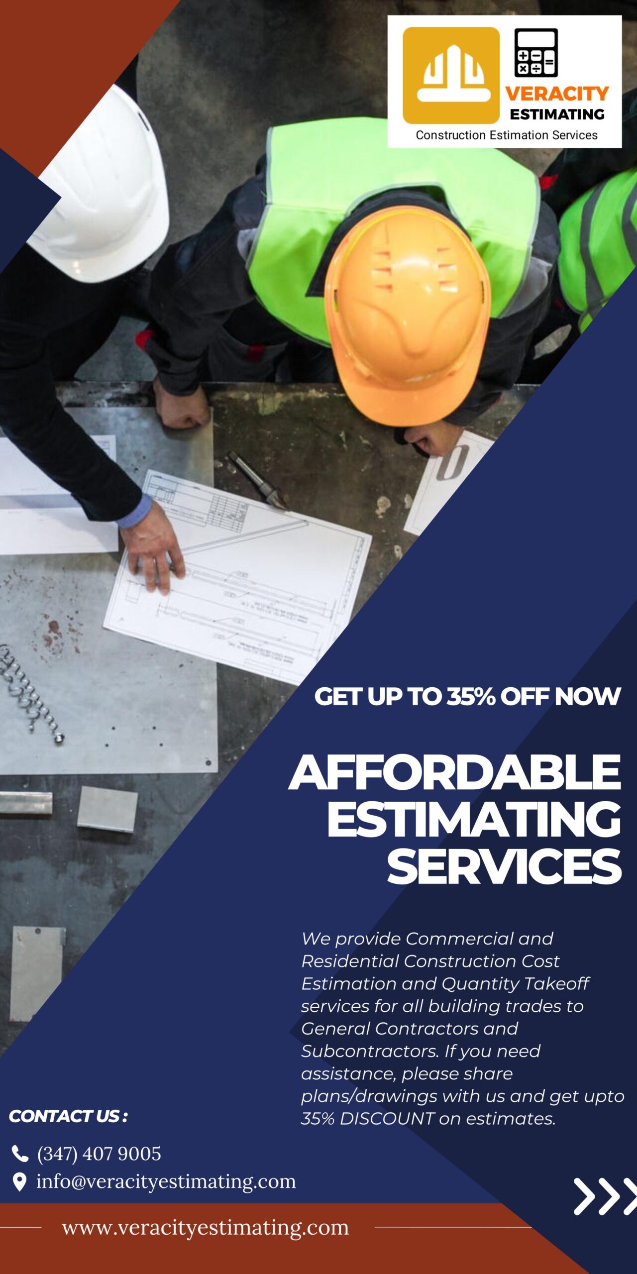 Construction cost and quantity takeoff estimation services